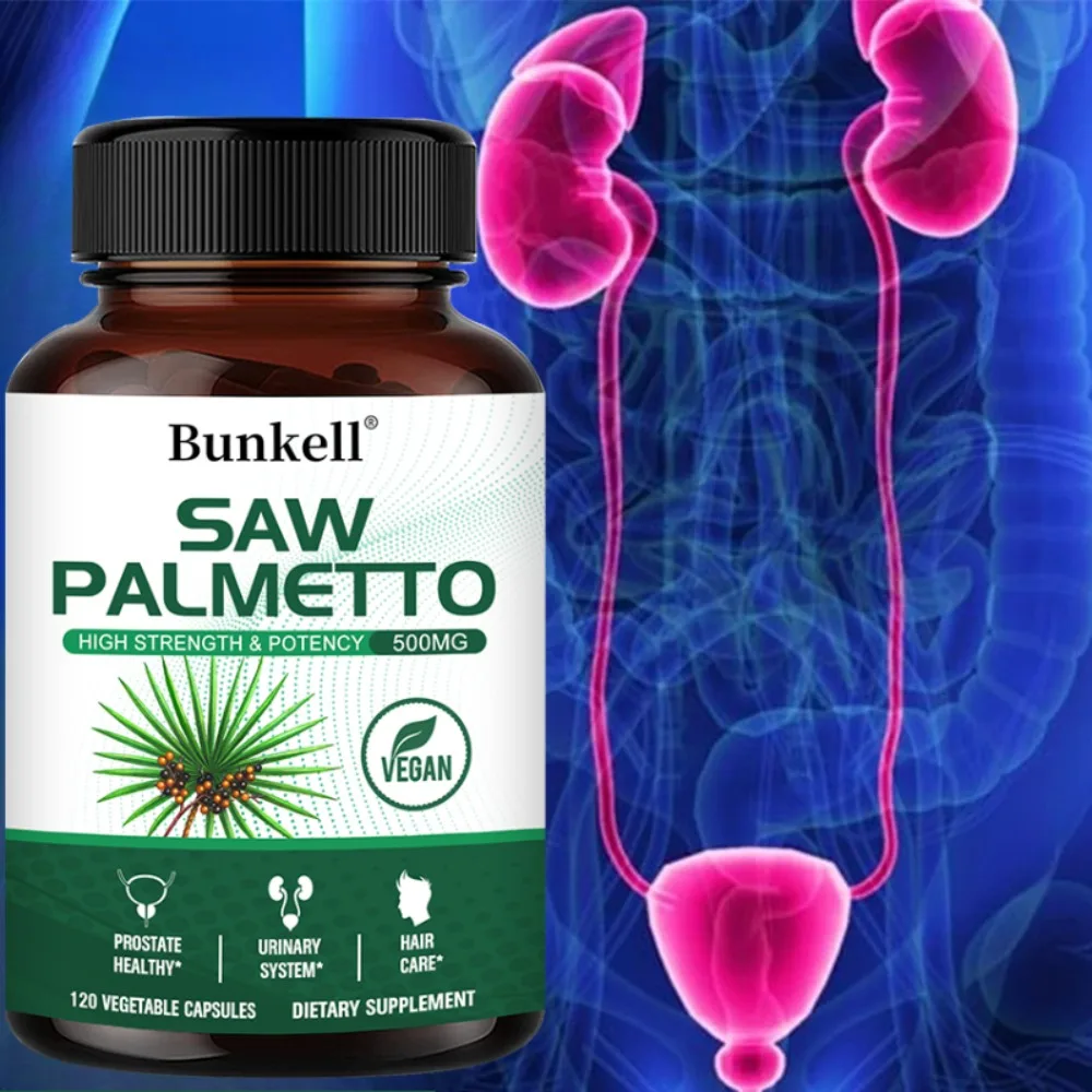 

Premium Saw Palmetto Capsules - Promotes Prostate Health, Hair Health, Urinary Tract Support and Relieves Frequent Urination