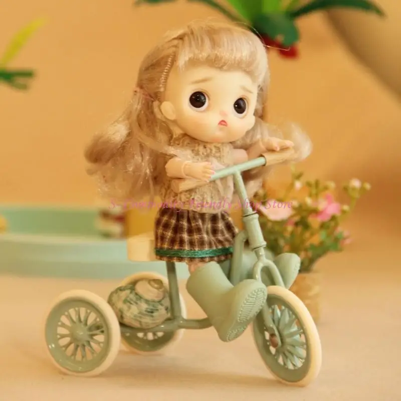 

85AE 1/12 Scale Detailed Metal Tricycle Model For Figure Accessories Collectible Items And Artistic Displays