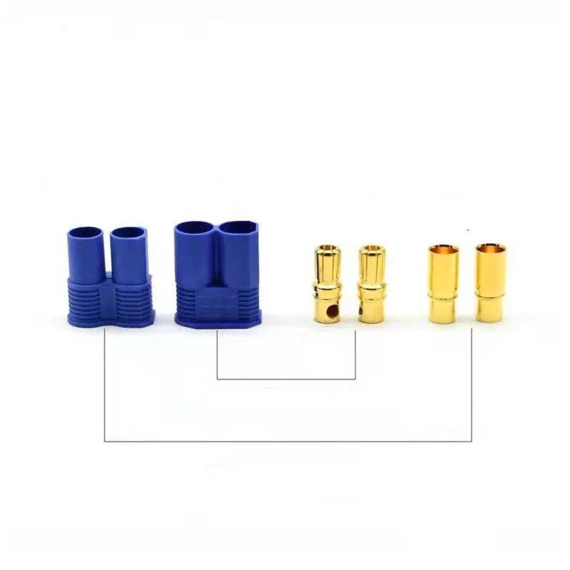 1 Pair EC5 connector kit male and female Bullet  Gold Plated Banana Plug for RC Connector  parts ec5 male female