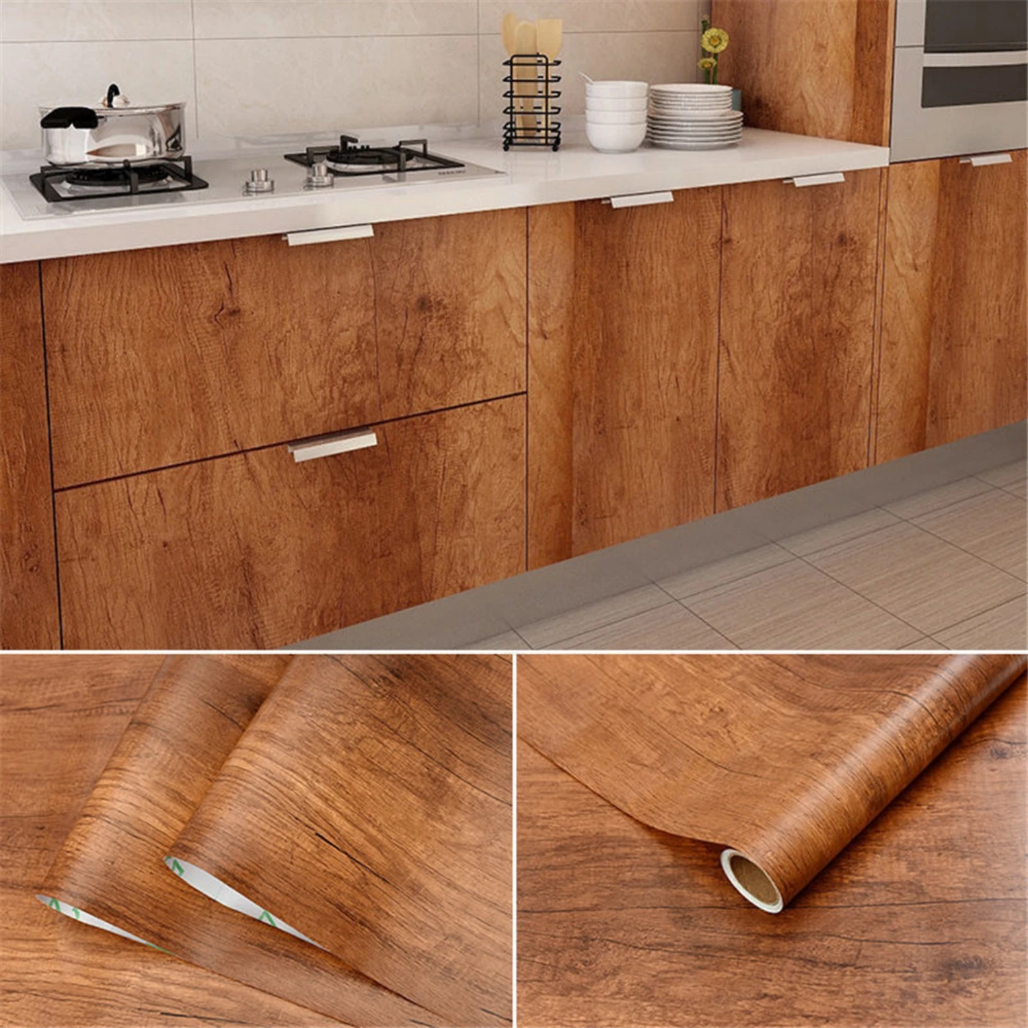 Brown Wood Grain Contact Paper - Smart Home Film recension och pris