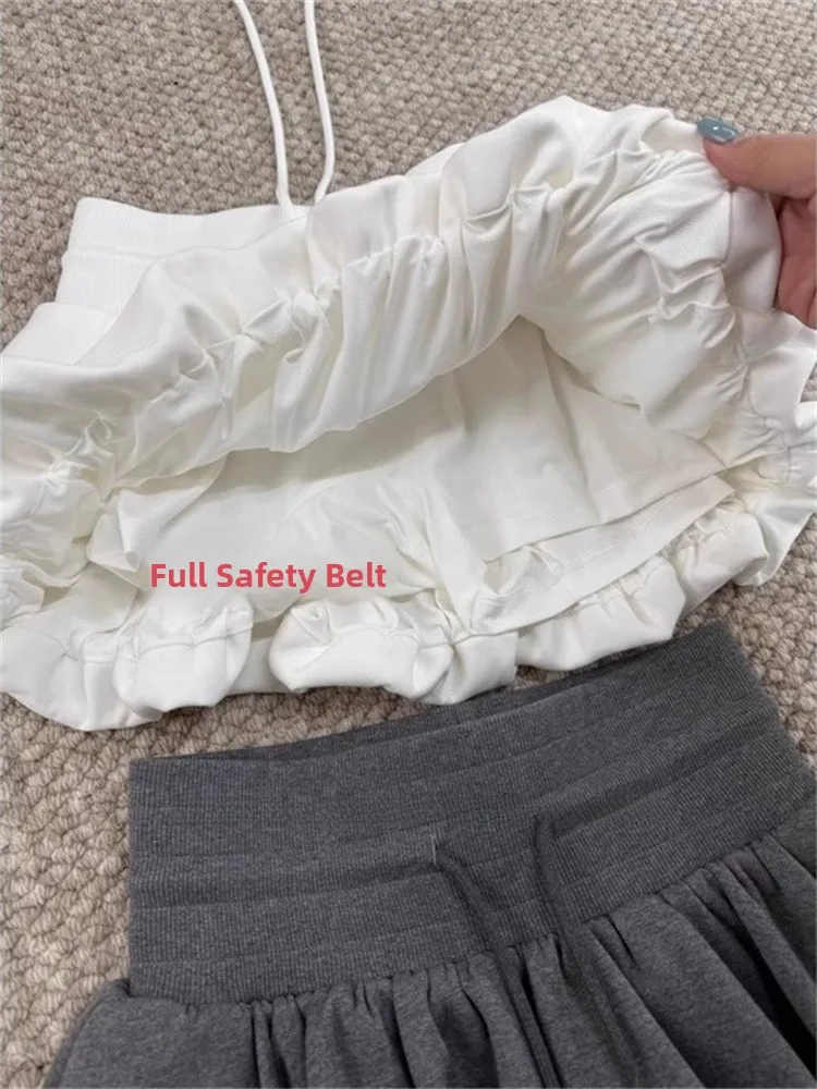 Slimming High Waist Super ort Skirt Women's Sle Spring Autumn Waist Slim Leg Straight Pleated Anti-Light Korean Version