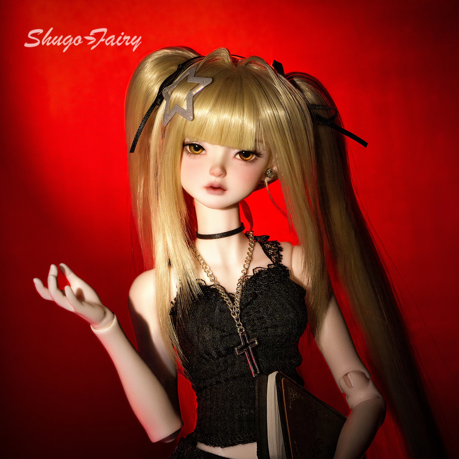 Dosa B 1/4 Ball Jointed Doll Anime Character Y2K Abh  Red Black Gothic Lolita Cute Resin Head Shugafairy Collection Art Doll