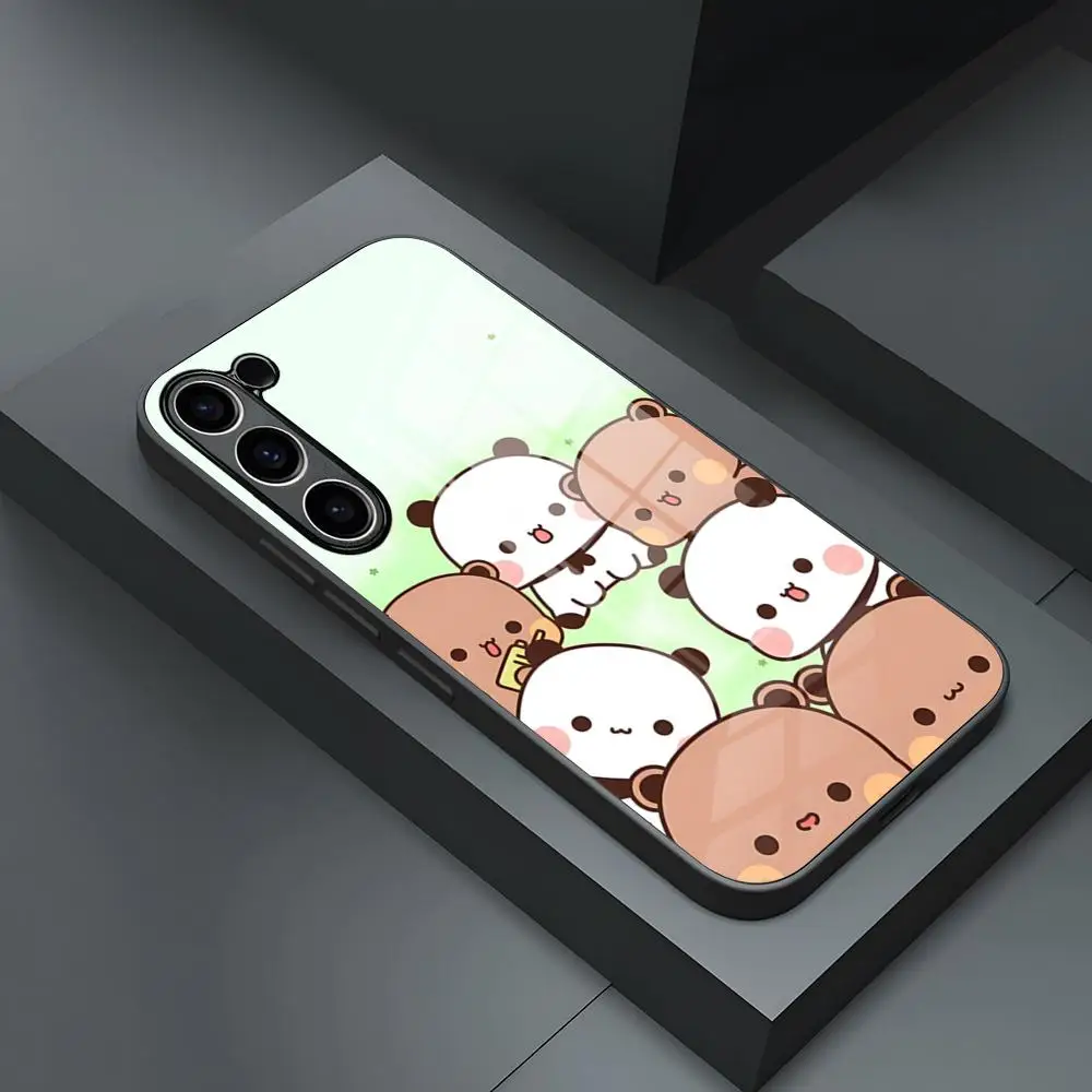 

Милый чехол для телефона BuBu DuDu для S24 Ultra Samsung S23 S22 S20 Fe S21 Plus Galaxy A54 A34 A24 A53 Стеклянная крышка