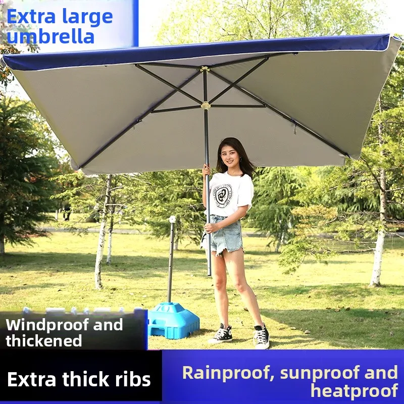 

Большой уличный зонт для бизнеса, солнечный козырек, непромокаемый четырехсторонний коммерческий киоск, продажа, супер большой складной табурет