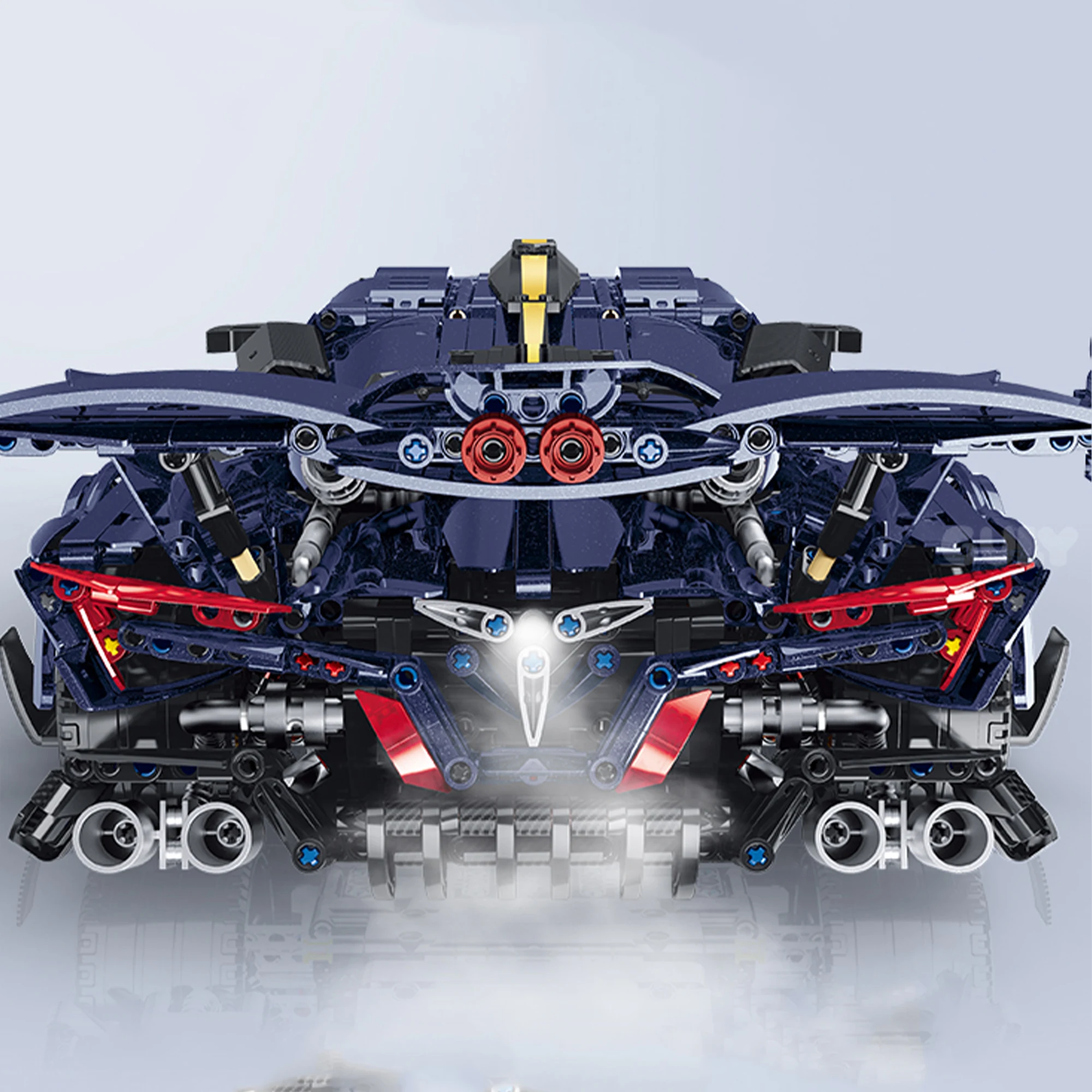 GULY10641 1:8 Model Supercar, Klocki, Kreatywny Model Samochodu Technologicznego, Wyścigowy Samochód Miejski, Mechaniczny, Wysoki Poziom Trudności Montażu, Zabawka dla Dorosłych, Prezent