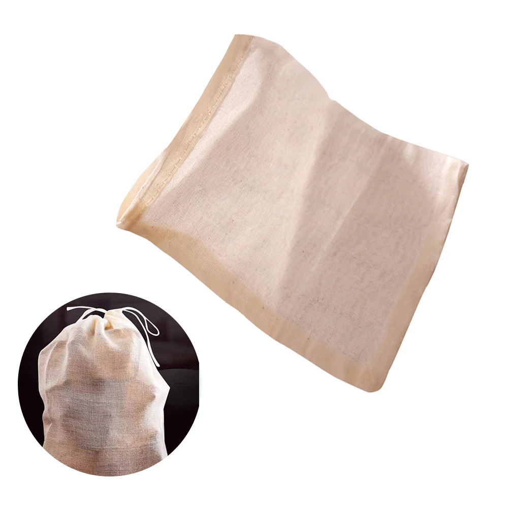 

50pcs Drawstring Bag Cotton Filter Reusable Tea Cotton Filter Bag Coffee Spice Herbal Strainer Kitchen Bar