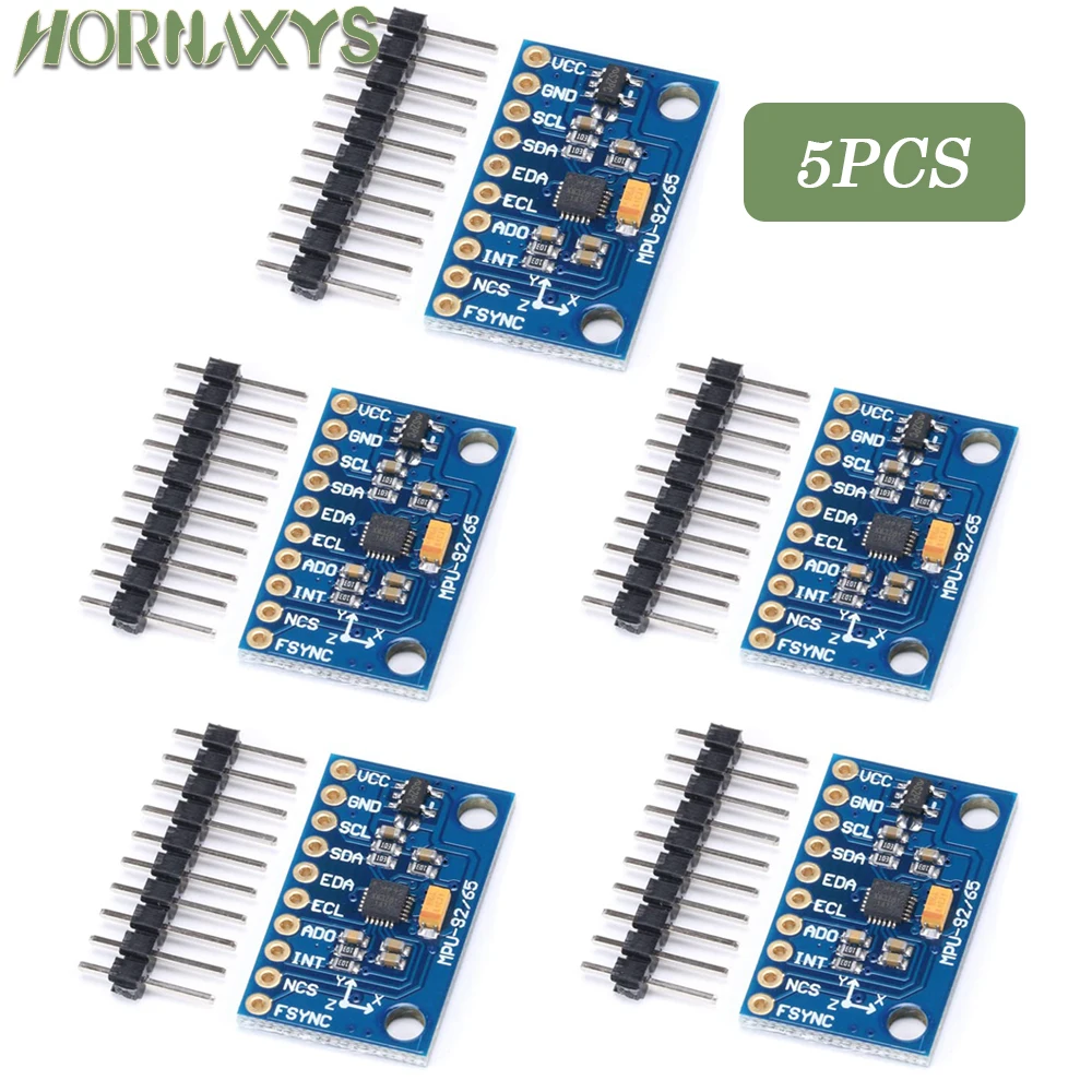 1-10pcs IIC I2C SPI MPU6500 MPU-6500 6-Axis Gyroscope Accelerometer Sensor Module Replace MPU6050 For Arduino With Pins GY-6500