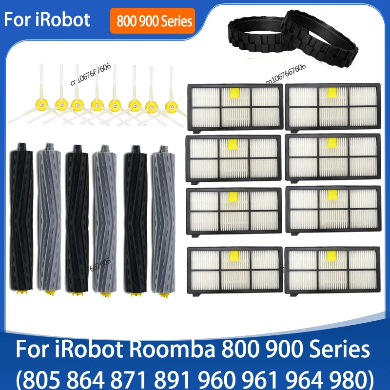 For iRobot Roomba 800 900 Series 860 870 880 890 966 980 Vacuum Cleaner Side Roller Brush Parts Hepa Filter Wheel Replacement