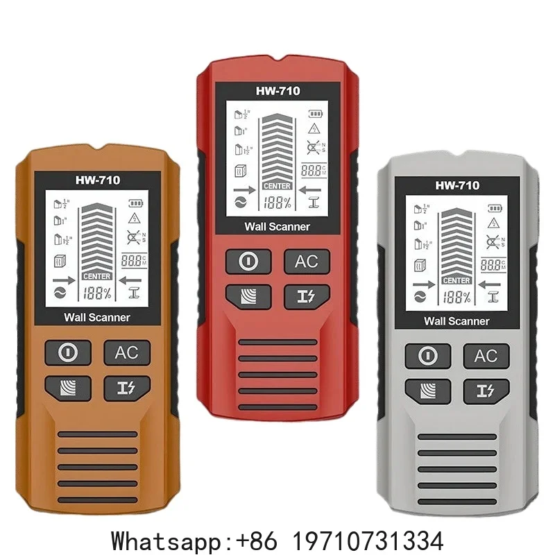 HW-710 Multifunctional Metal&Wall Detector Handheld Stud Finder  Scanner AC Cable Wires Depth Tracker Electronic Wood Finder