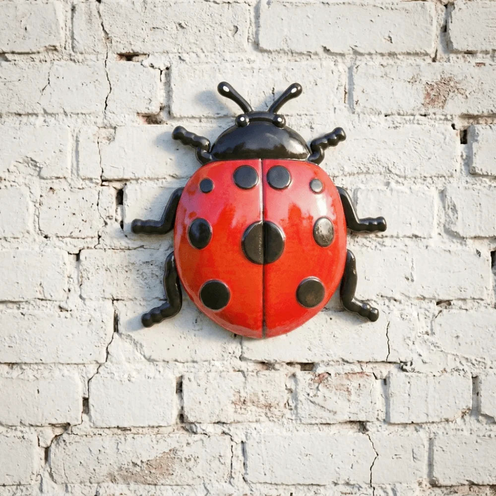 3PCS/SET Realistic Metal Wall Decoration Craft Decorative Insect Iron Beetle Wall Art Wall Hanging
