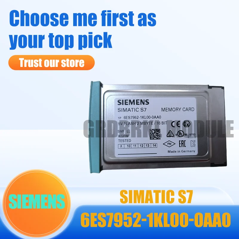 

Brand New Original SIMIENS 6ES7952-1KL00-0AA0 6ES7 952-1KL00-0AA0 S7 Memory Card RAM Card For S7-400 PLC Industrial Module