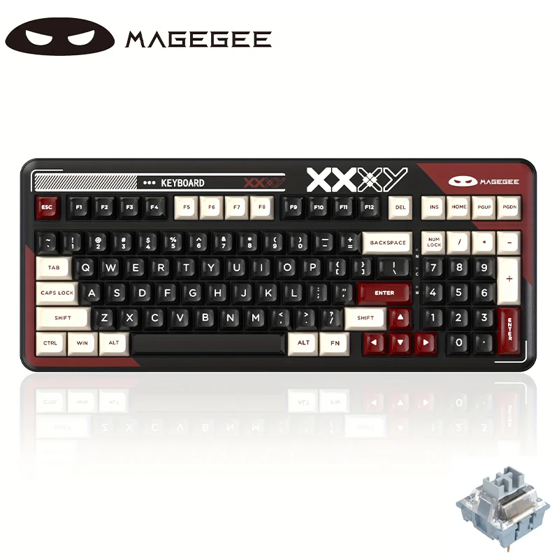 

MageGee 98 key Customized shaft keyboard axle seat Hot-swappable tri-mode BT/USB/2.4G connected keyboard Wireless Mechanical key