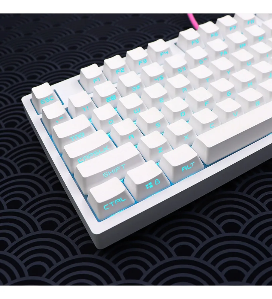 OEM Height Side Engraved Light Transparent Black and White Keycap 133 Keys Adapt 68 980 75 87 Customized Mechanical Keyboard