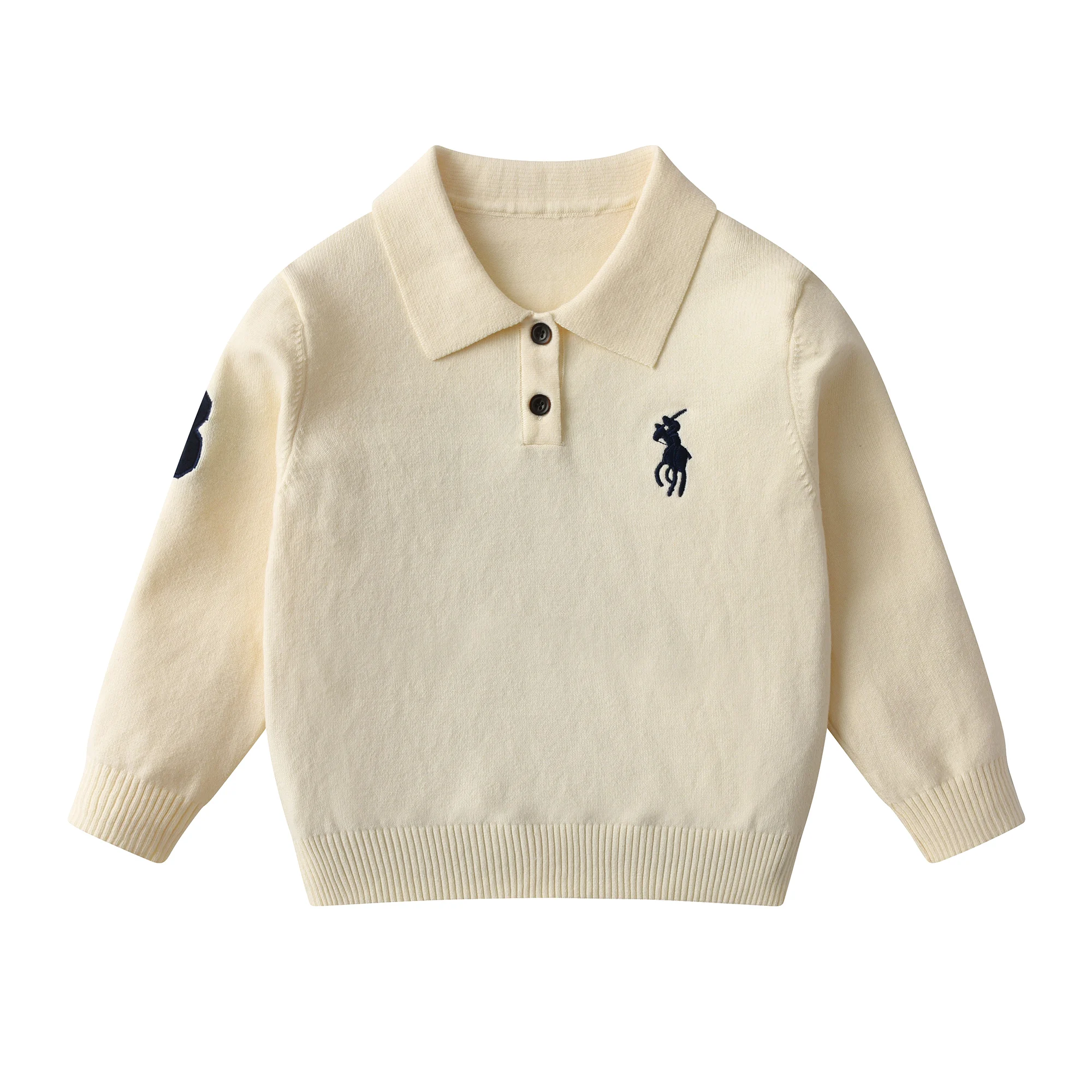 Kinder-Sweatshirt - Weicher Baumwoll-Langarm-Strickpullover Kinderkleidung für Jungen & Mädchen Pullover für Mädchen Babygeschenk