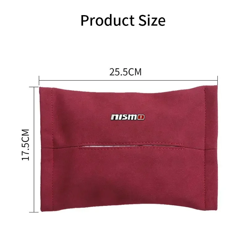 1Pcs Leather Car Tissue Box Cover Sun Visor Seat Back Hanging Type For Nismo Nissan 370Z Coupe Roadster Z34 2009-2020 GTR Juke view 2