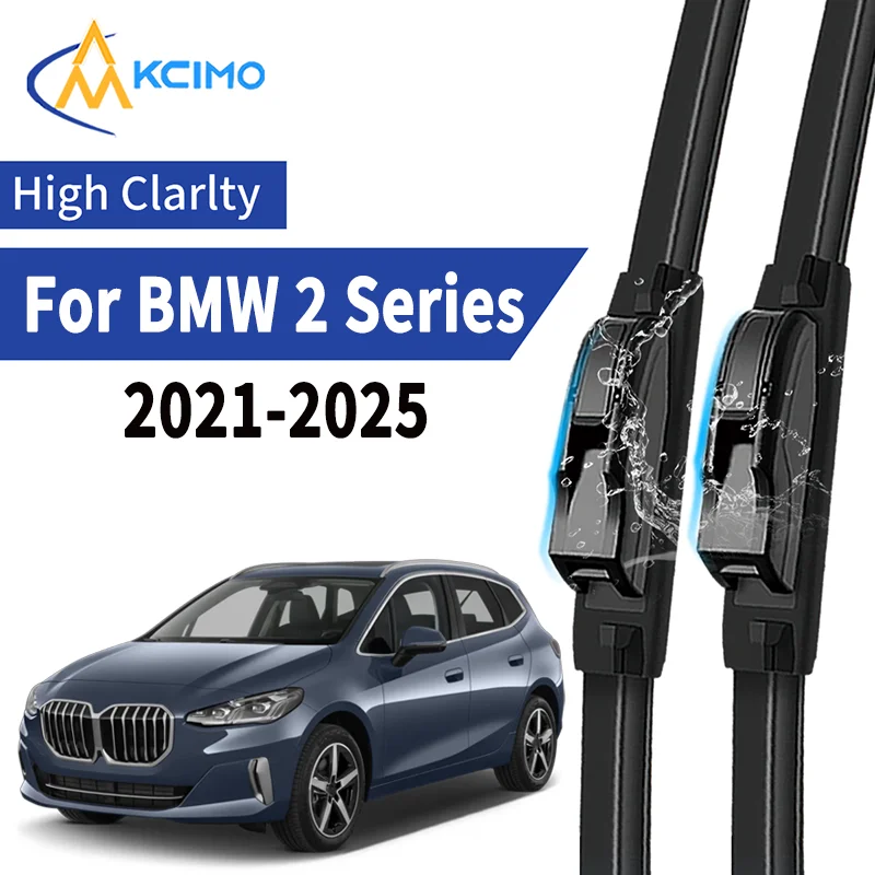 

2pcs Durable Silent Windscreen Wipers for BMW 2 Series U06 2021-2025 Rubber Wiper Blades Quiet All-Weather Car Accessories