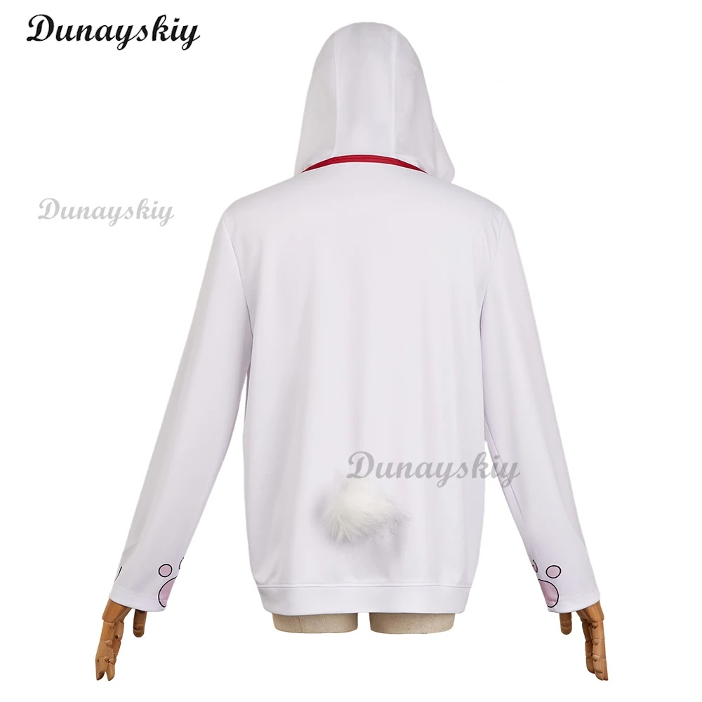 Dandadan الأبيض مقنعين أعلى هودي توربو الجدة تأثيري حلي لطيف هدية يوكاي كيرو بابا تابو بابا محشوة محظوظ القط لطيف #4