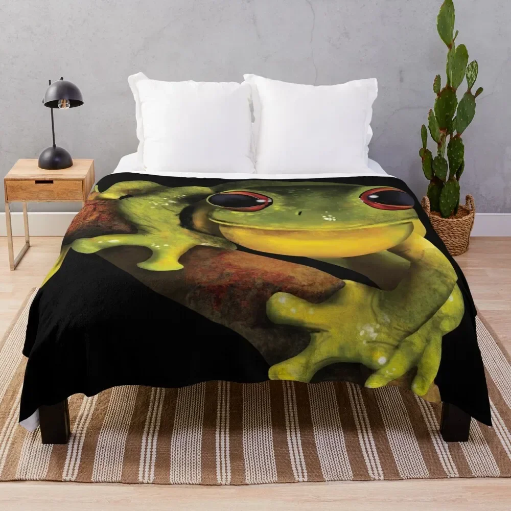 Red-eyed Tree Frog Throw Blanket warm for winter manga Blankets