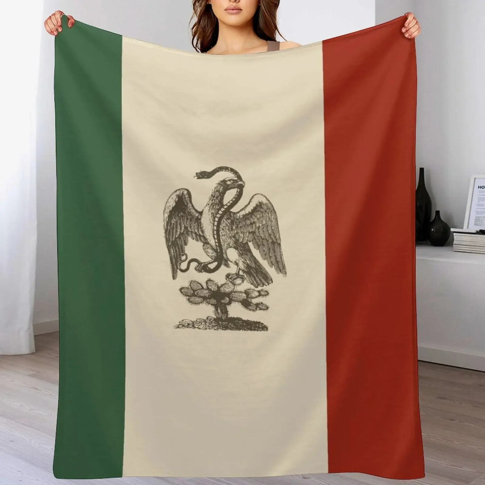

Bandera de Mexico 1800 Throw Blanket Luxury Flannels Hairys Cute Plaid Blankets