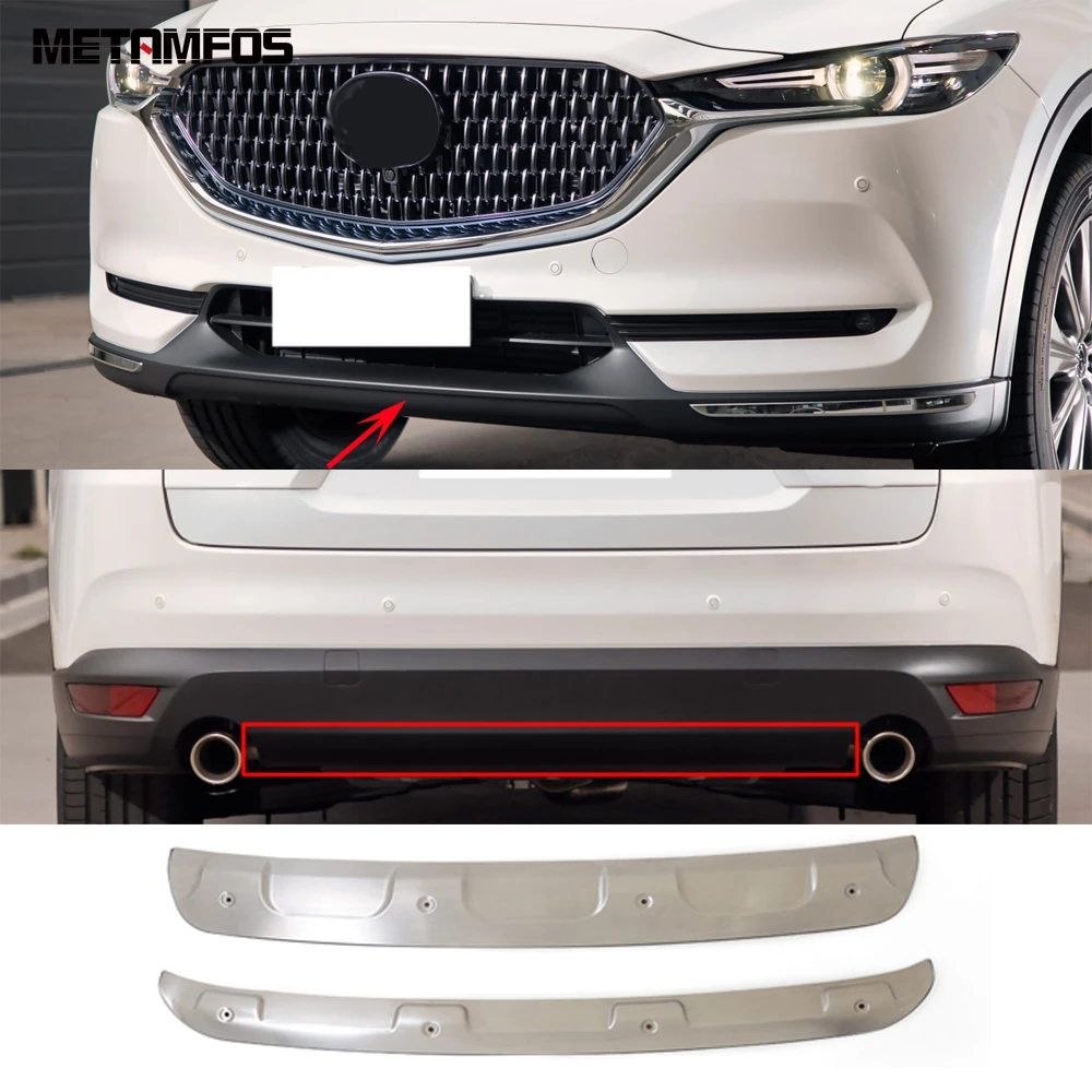 For Mazda Cx-8 Cx8 2017-2020 2021 2022 2023 2024 Aluminium Front Rear Bumper Skid Protector Guard Plate Accessories Car Styling