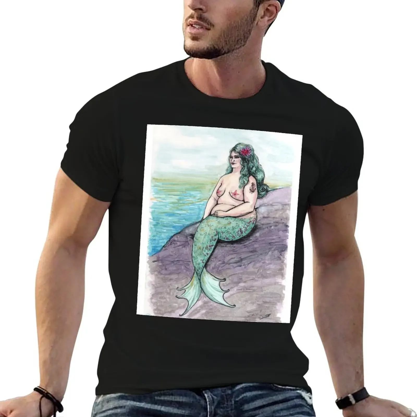 

Siren T-Shirt gifts for boyfriend custom t-shirts luxury clothing labubu hippie clothes plain black t shirts men