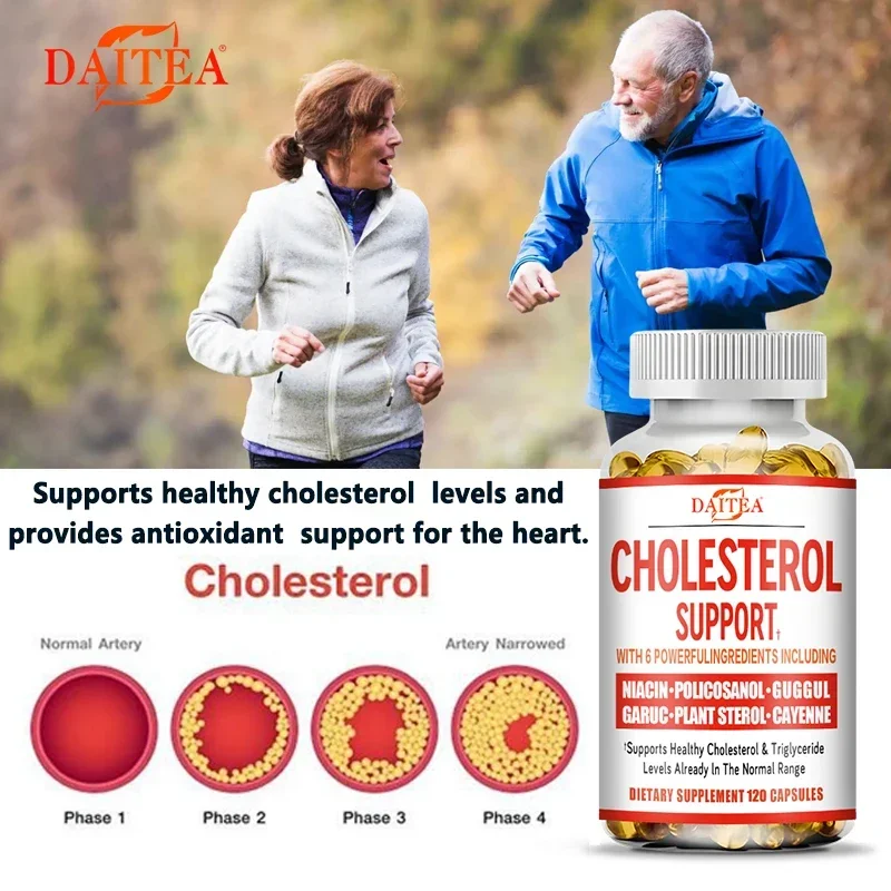 Daitea Cholesterol Supplement - Promotes Healthy LDL and Triglycerides, Immune System, Natural Anxiety Relief, Antioxidant