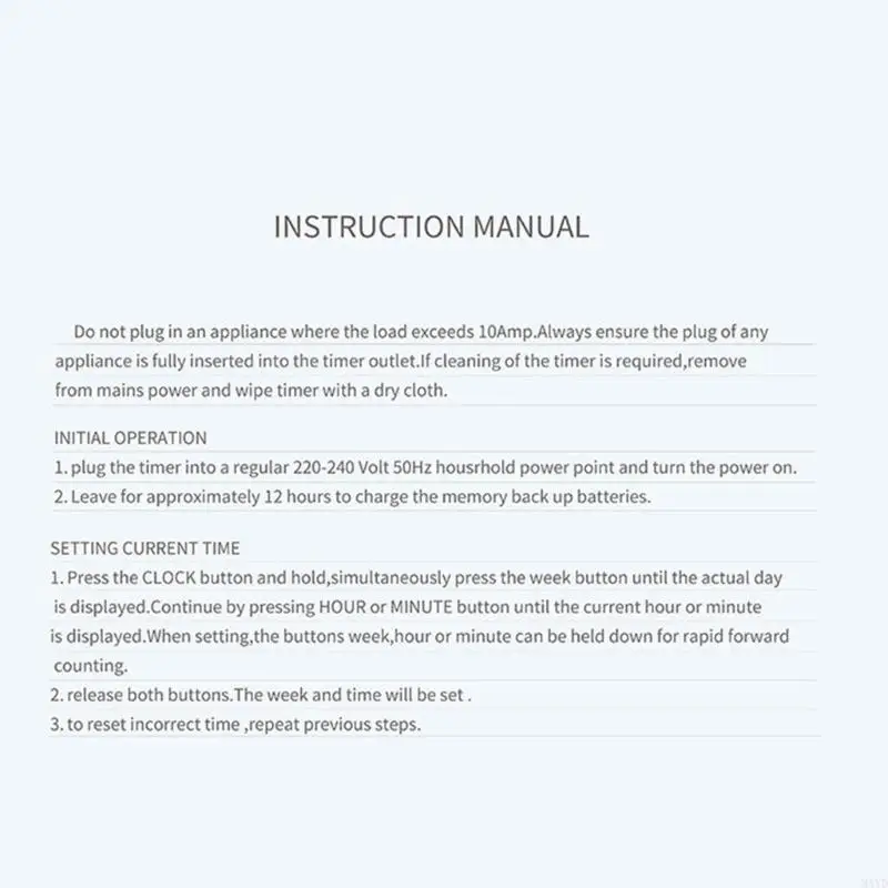Tomada temporizador com suporte energia 2300 W para aquecedores ar condicionado, dispositivo elétrico com eficiência