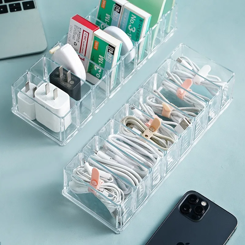 

Desktop Data Cable Storage, 8-cell Phone Charger, Charging Cable Sorting, Slot Winding Device, Power Cable Storage Box