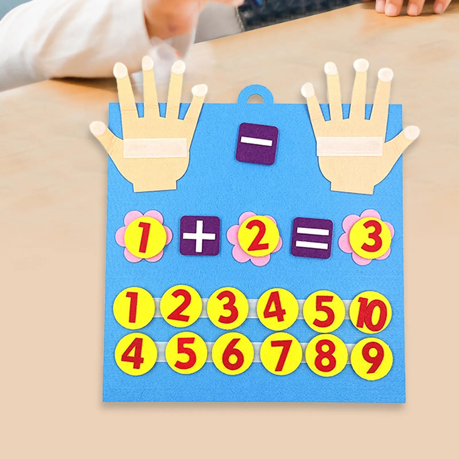 Giocattolo matematico con numeri a mano in feltro, giocattoli per l'educazione precoce, ausilio didattico per addizioni e sottrazioni di giochi per bambini piccoli