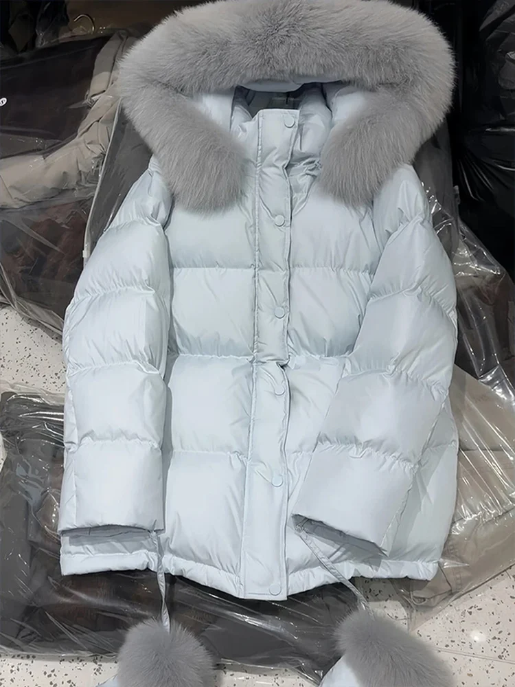 

Sli Синяя теплая хлопковая куртка средней длины, корейская зимняя одежда с хлопковой вставкой, длинная застежка-молния