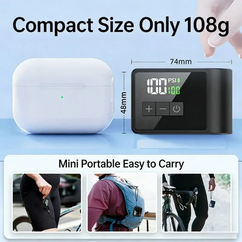 

Миниатюрный электрический насос для велосипедов с ИИ: компактный воздушный компрессор для горных и шоссейных велосипедов