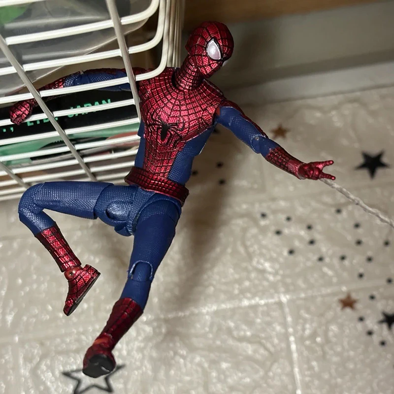 Ct Shf هدية الرجل العنكبوت المذهلة أندرو غارفيلد رئيس النحت المنقولة 6 بوصة الشكل لعبة أطفال هدية الكريسماس #3