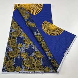 Tissu Africain d'Avertissement pour Robe de Mariée, Pagne de Qualité Supérieure, 2024 Coton, Nouveau Design, 3C4, 100%