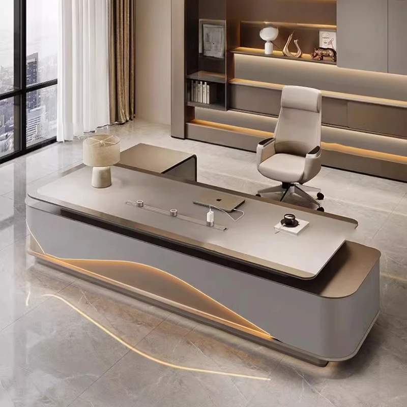 

Asthetic High Quality Office Desk L Shaped Organizer Designer Manager Computer Desks Secretary Vanity Escritorio Furniture