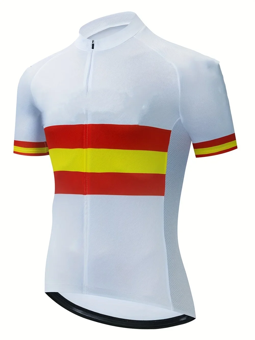 

Men's Cycling Jacket Short Sleeve Color With Zipper