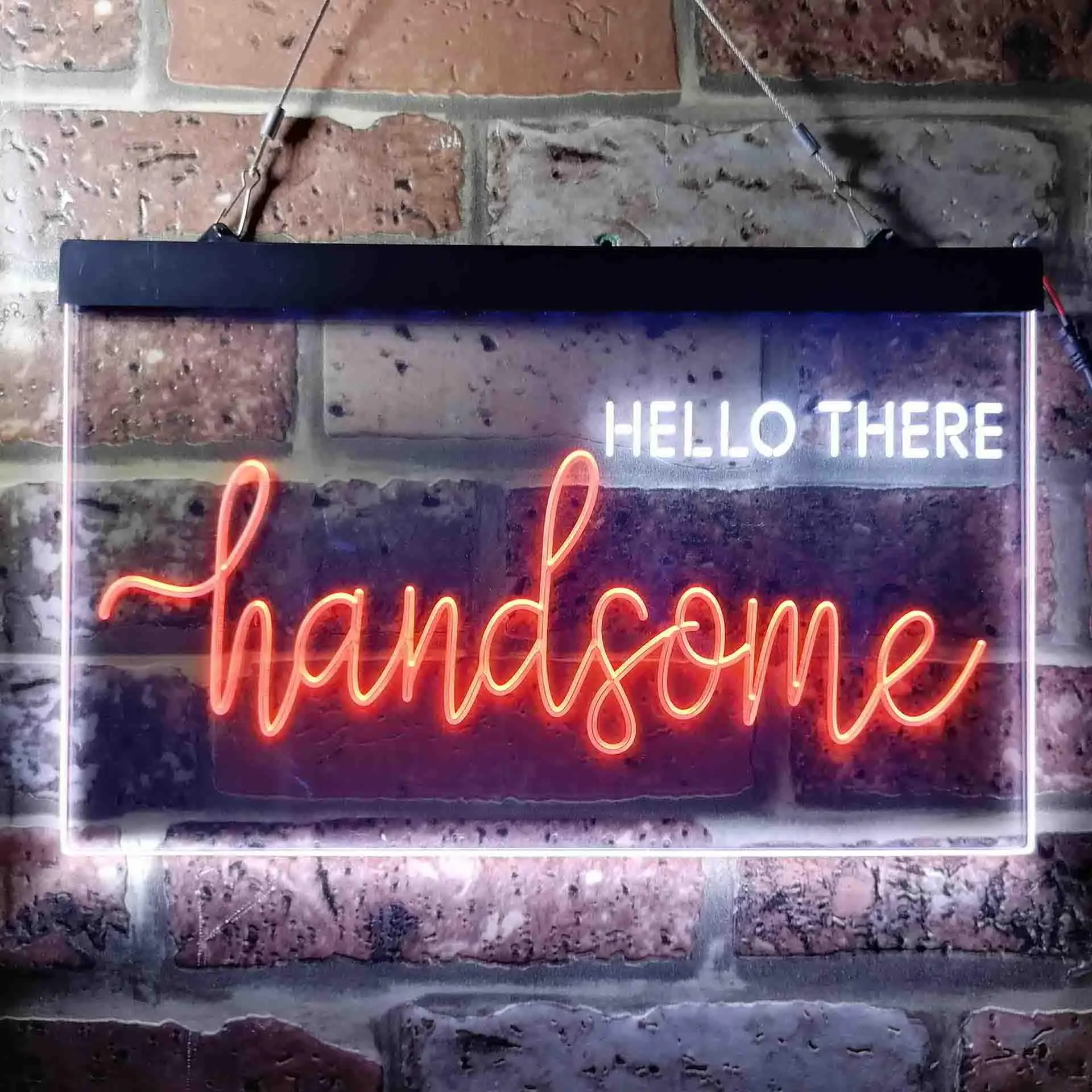 Hello There Handsome Text Art Dual Color Led Neon Sign st6-i3674