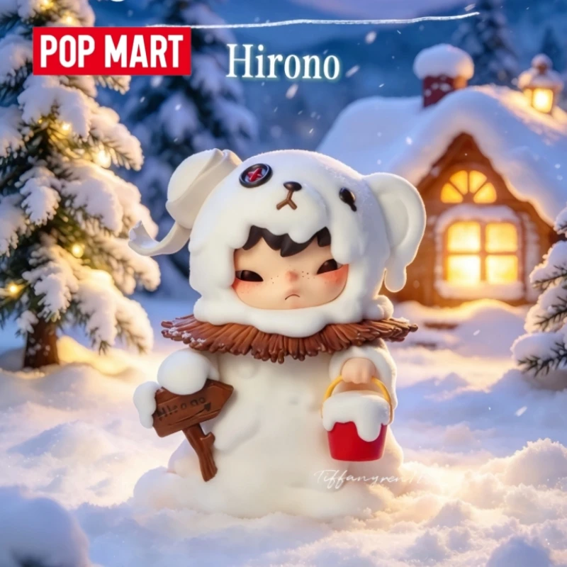 Hirono Pop Mart Snowman Singapore Handmade Trendy Play Surprise Blind Box Hanging Card High Quality Desktop Ornament Cute Gifts