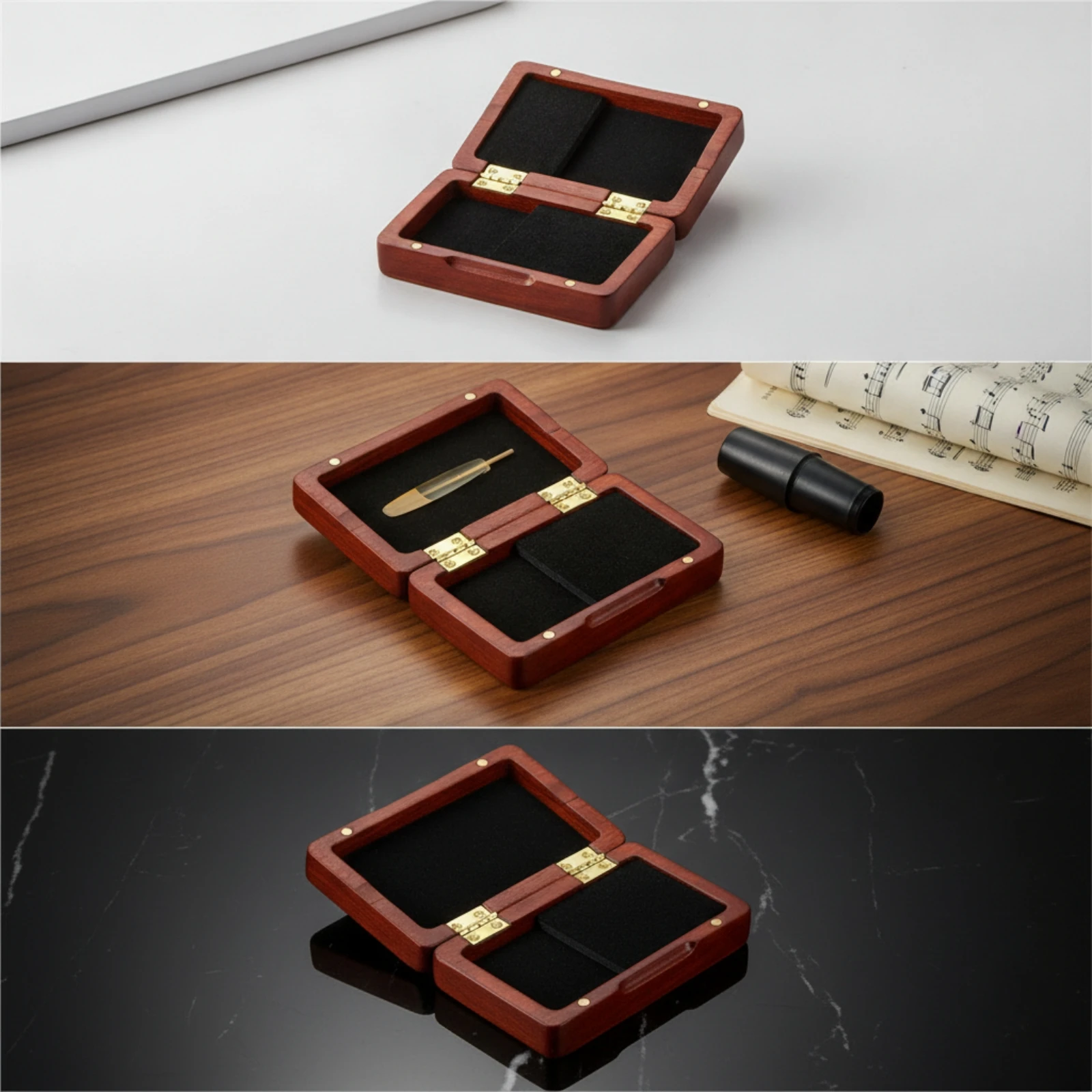 Wooden Cane Box Portable Cane Box Holder Lightweight Secure for Clarinetists, Travel, Gig Bag
