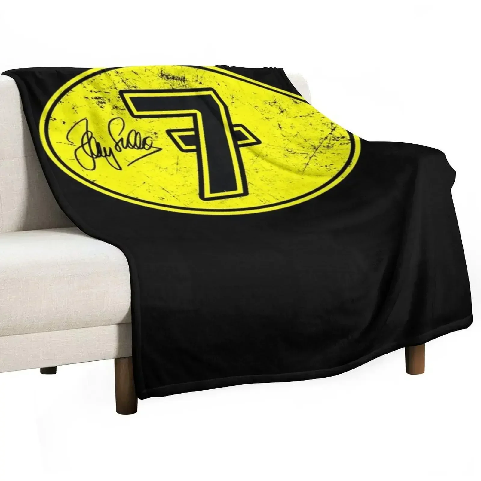 

Barry Sheene Lucky 7 Throw Blanket Bed linens Baby Blankets