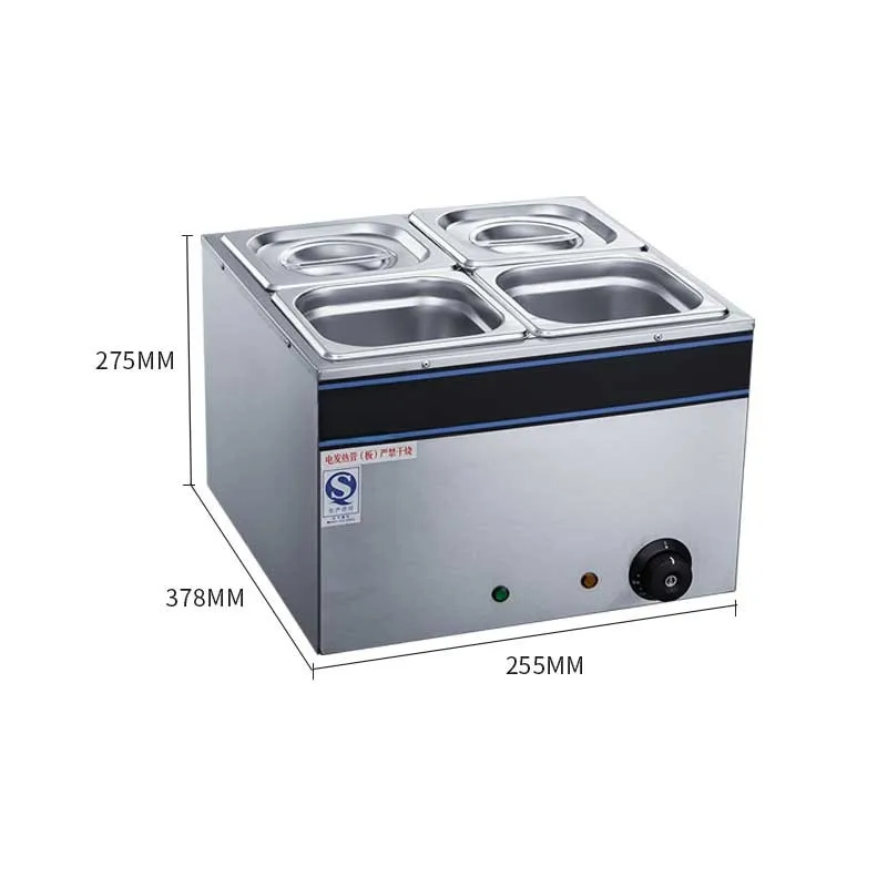 Commercial Stainless Steel Electric Food Warmer Steam Table Buffet Bain Marie With Temp Control
