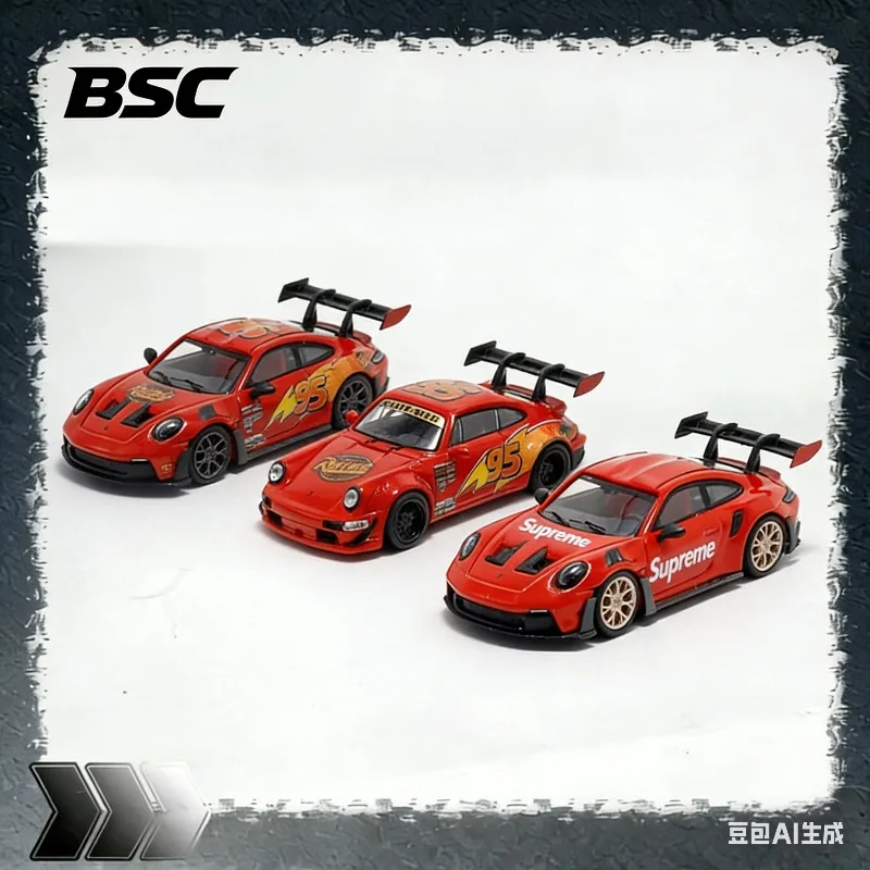 

BSC 1:64 911 992 GT3 RS Lightning McQueen Supreme A90 Alloy Car Model, Boys' Toy, Adult Collection Decoration Item.