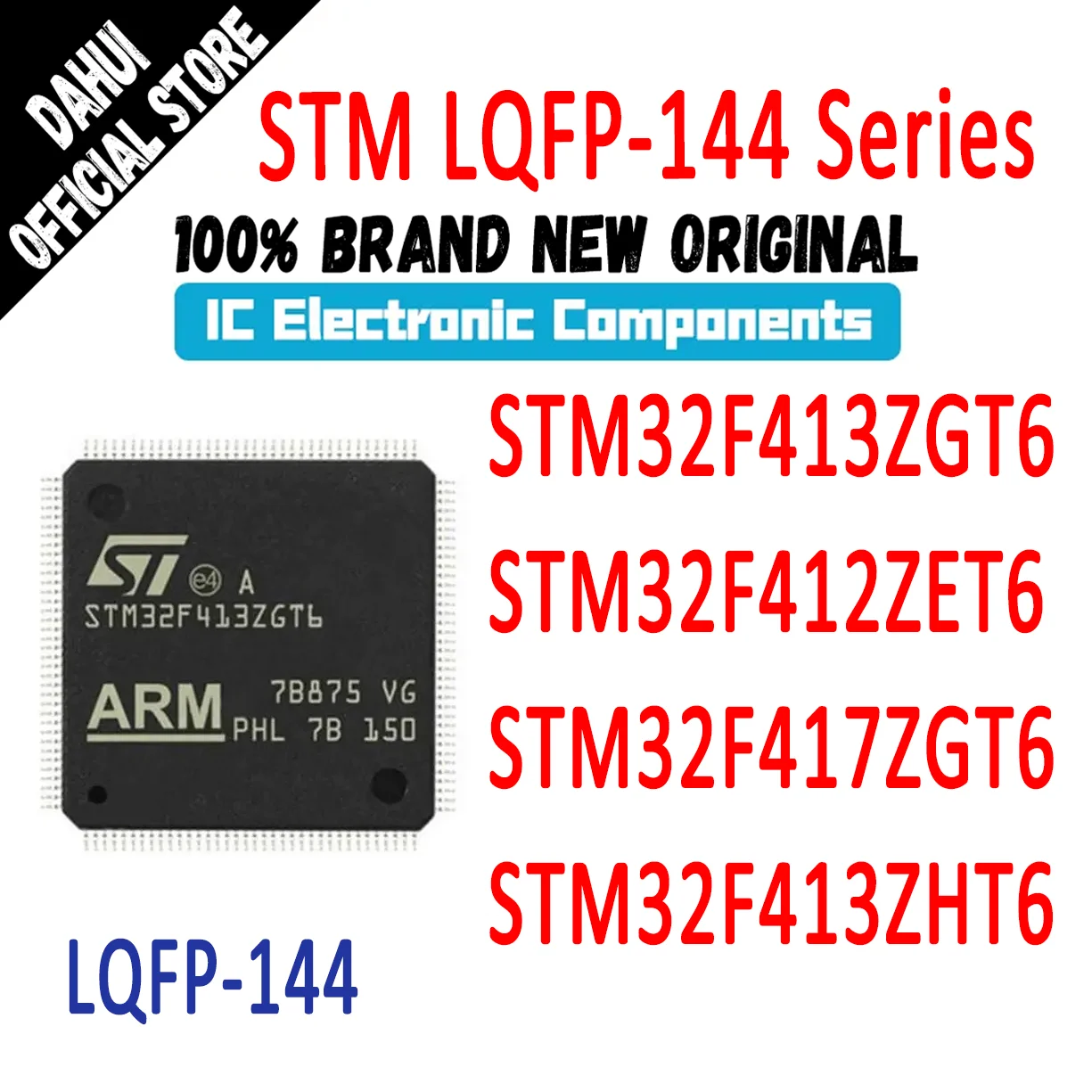 

STM32F413ZGT6 STM32F412ZET6 STM32F417ZGT6 STM32F413ZHT6 STM32F413ZG STM32F412ZE STM32F417ZG STM32F413ZH STM IC MCU Chip LQFP-144