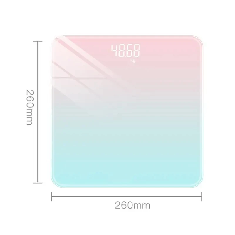 Gradient Color Intelligent LCD Electronic Scale Digital Display Glass Weight Scale Balance For Weight Meas Body Electronic Scale