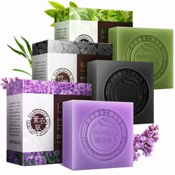 Plant Essential Oil Handmade Soap Bamboo Charcoal Deep Clean Remove Acne Bath Soap Vagina Moisturizing Lighten Dark Skin Care