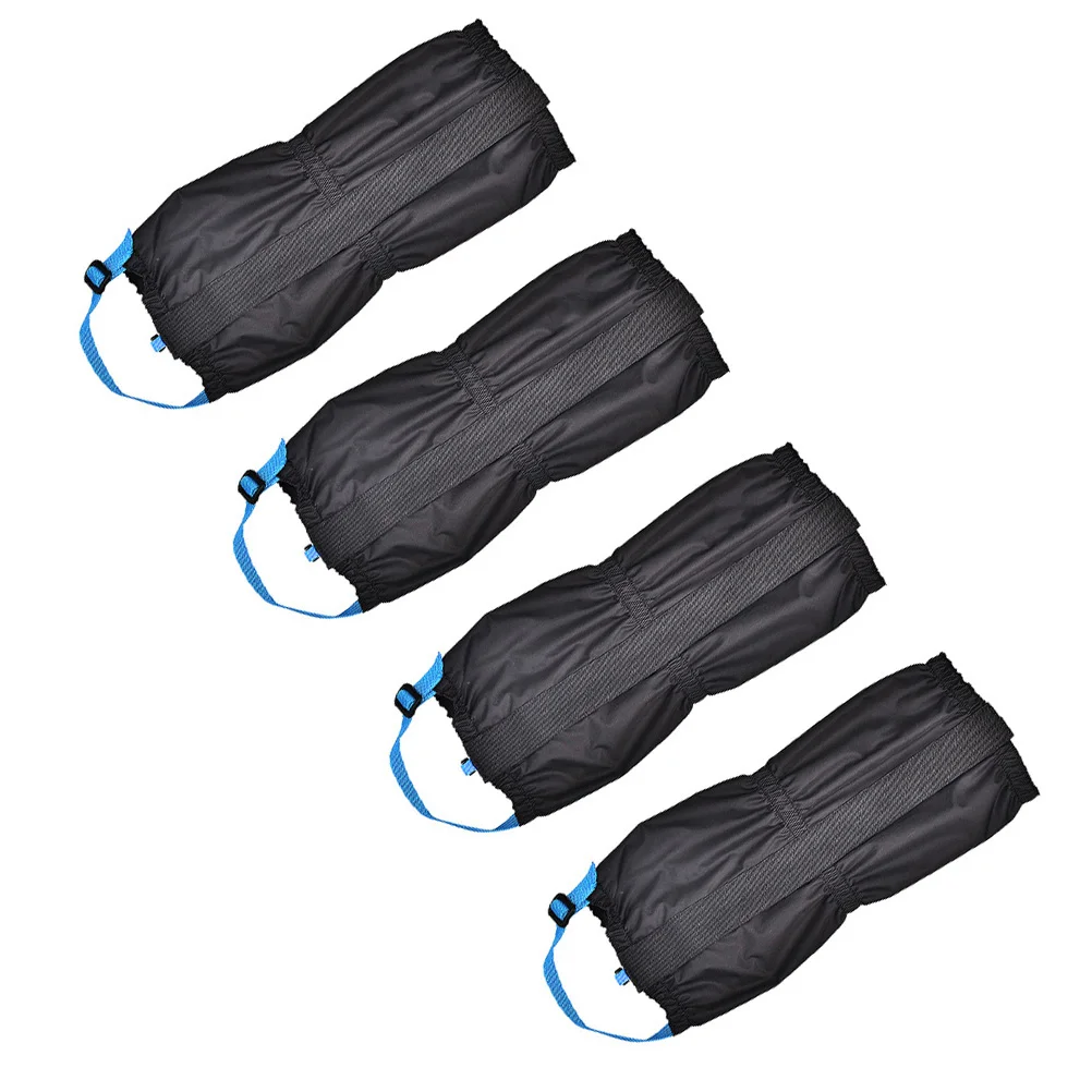 2 pares de polainas impermeables, cubiertas para botas de senderismo al aire libre, tela de nailon duradera, polainas transpirables a prueba de viento para nieve para esquiar