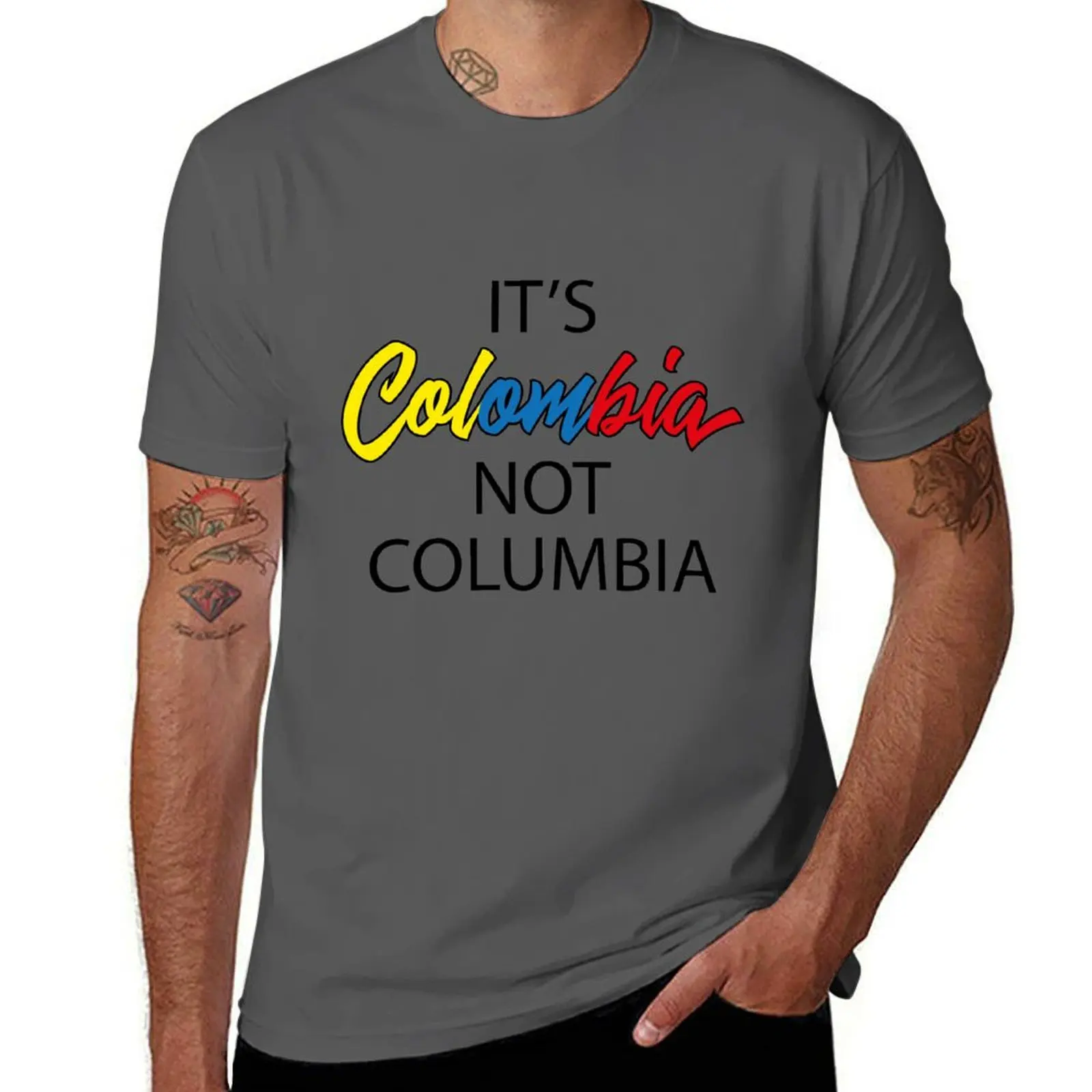 It's Colombia not Columbia T-Shirt Short sleeve tee vintage workout shirts for men