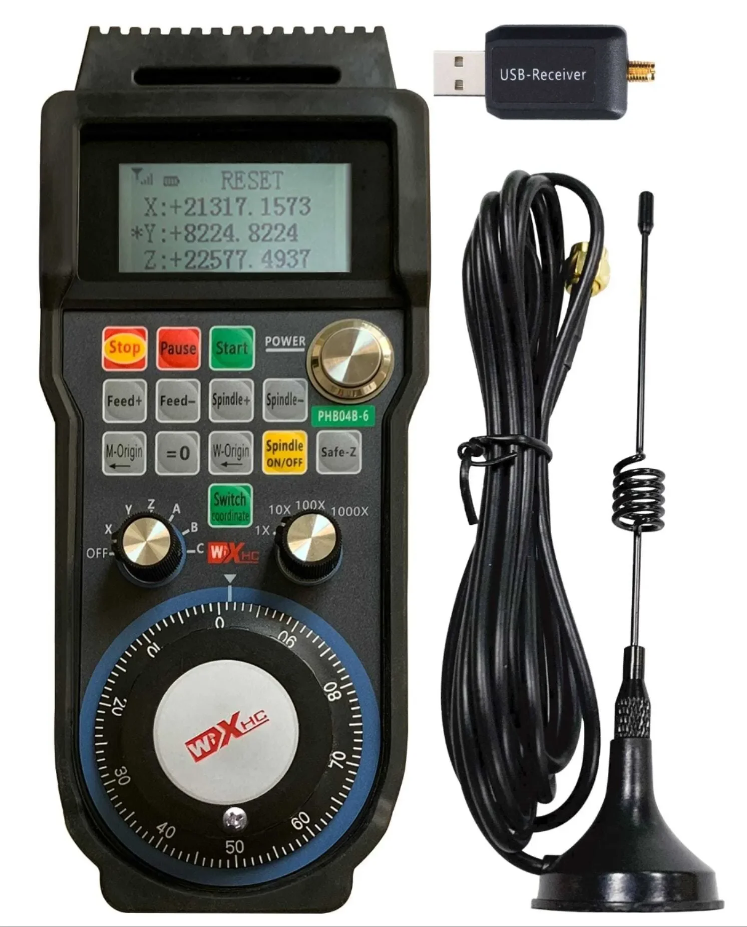 

In stockProgrammed Customized Remote Control for Cnc Software Based on PC Secondary Developed Cutting Remote Control PHB04B