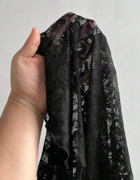 2025 ฤดูร้อนใหม่แขนยาวRoseเสื้อลูกไม้,เซ็กซี่กึ่งโปร่งใสSlim-Fitting Top