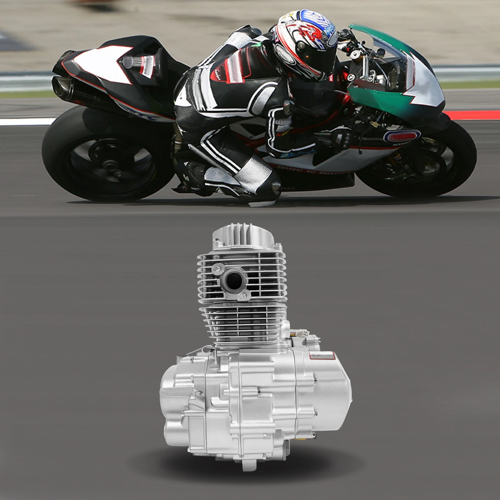 

НОВЫЙ 250-кубовый бензиновый двигатель с электростартером, вертикальный, четырехтактный, для мотоциклов, с 5-ступенчатой механической коробкой передач, двигатель для квадроциклов