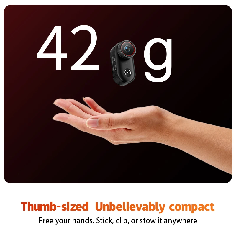 4K HD Thumb Camera | 140° Wide Angle Lens | 1.47
